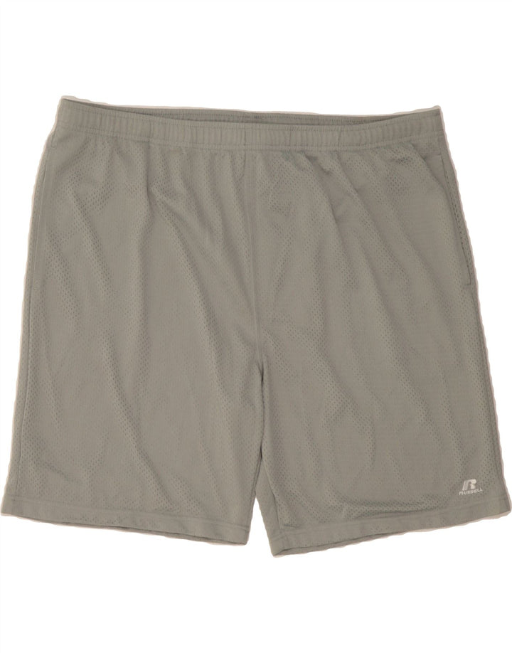 RUSSELL ATHLETIC Mens Sport Shorts 2XL  Grey Polyester Vintage Russell Athletic and Second-Hand Russell Athletic from Messina Hembry 