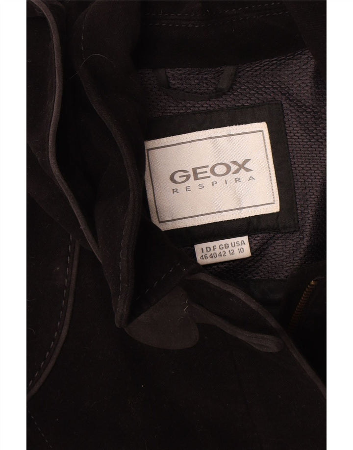 GEOX Γυναικείο Παλτό Duffle Respira UK 12 Μεσαίο Μαύρο Βαμβακερό