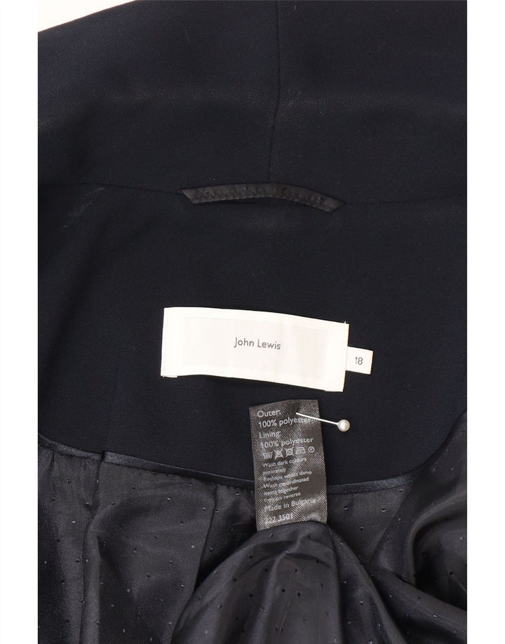 John Lewis Γυναικείο μπουφάν σακάκι 1 κουμπιού UK 18 XL Navy Blue Polyester