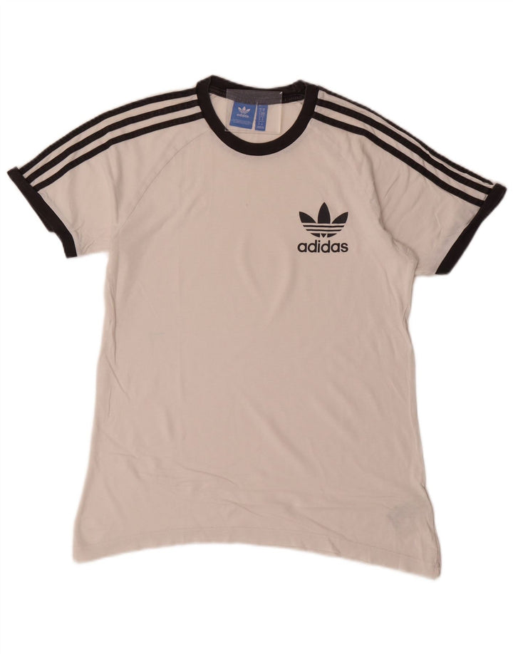 Ανδρικό T-Shirt Adidas Τοπ μεσαίο λευκό βαμβακερό