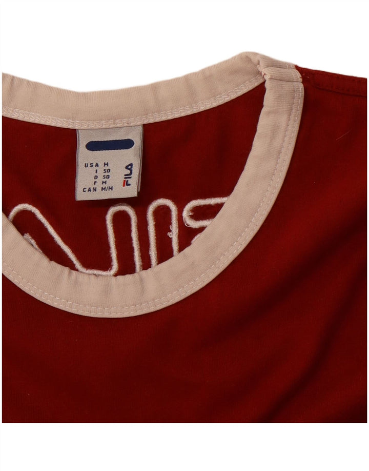 Ανδρικό γραφικό μπλουζάκι FILA Top Medium Red Colourblock
