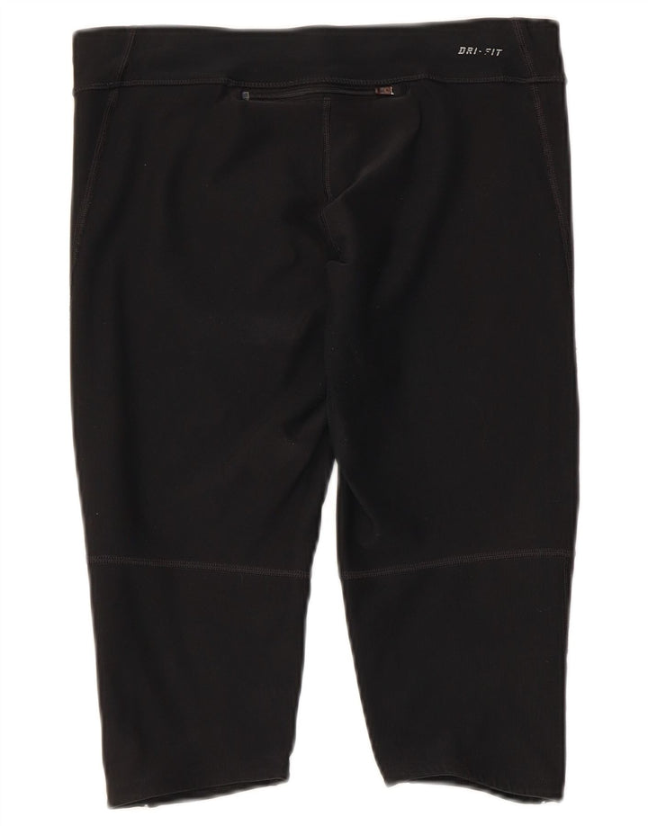 Γυναικείο κολάν NIKE Dri Fit Capri UK 12 μεσαίο μαύρο πολυεστέρα