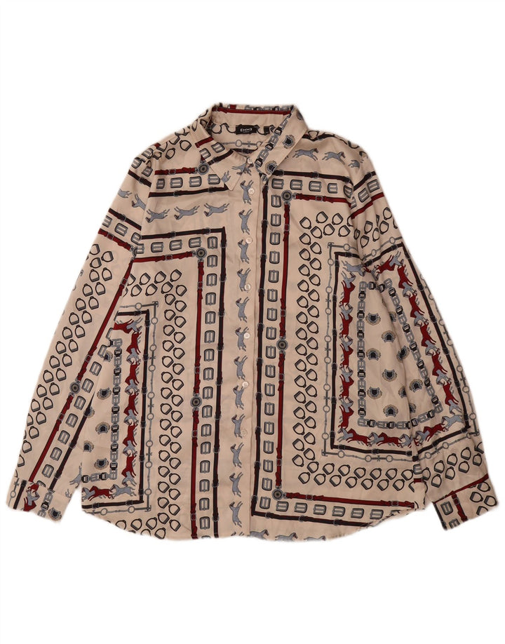 Marella Γυναικείο πουκάμισο EMME UK 12 Medium Beige Geometric Polyester