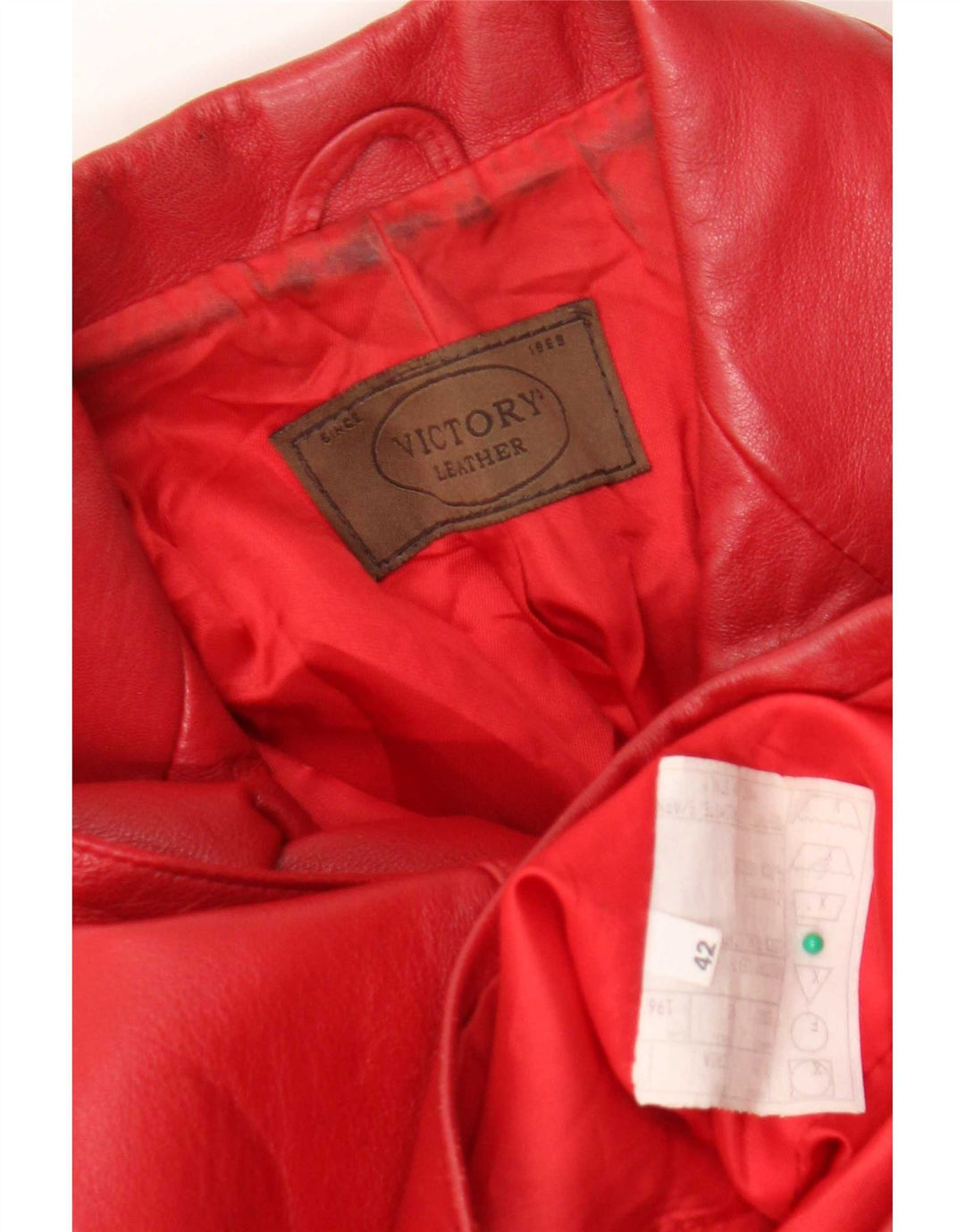 Victory Γυναικείο δερμάτινο μπουφάν 3 κουμπιών IT 42 Medium Red