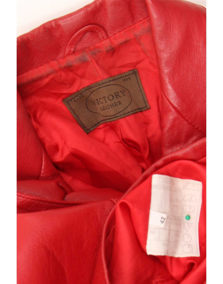 Victory Γυναικείο δερμάτινο μπουφάν 3 κουμπιών IT 42 Medium Red