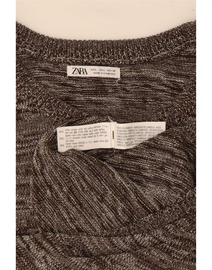 Zara ανδρικό γιλέκο Tank Top Large Grey Flecked Acrylic
