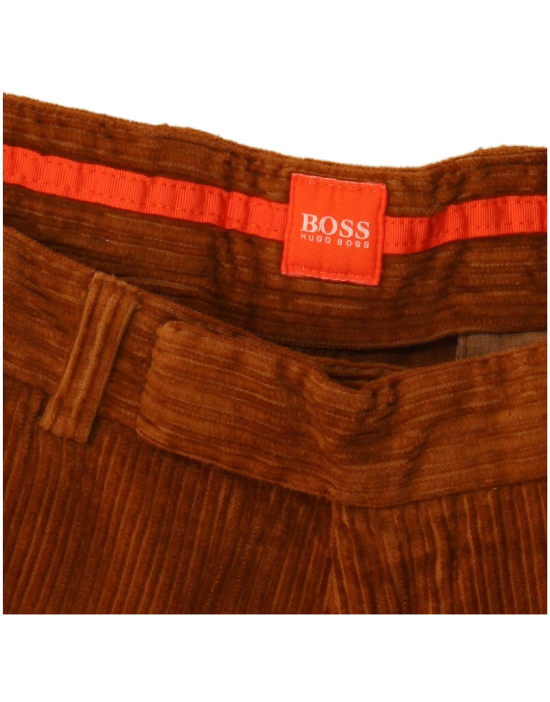 Ανδρικό κοτλέ παντελόνι HUGO BOSS Bootcut W34 L36 Καφέ