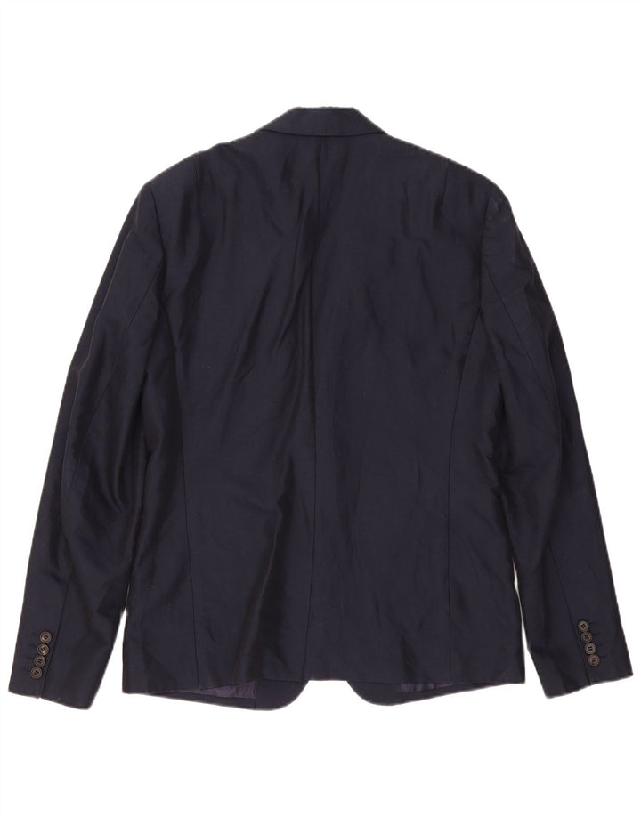 All Saints Ανδρικό σακάκι σακάκι με 2 κουμπιά UK 38 Medium Navy Blue Cotton