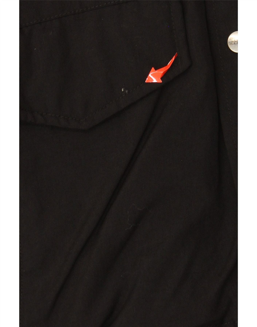 Ανδρικό μπουφάν με κουκούλα WOOLRICH UK 38 Medium Black Nylon