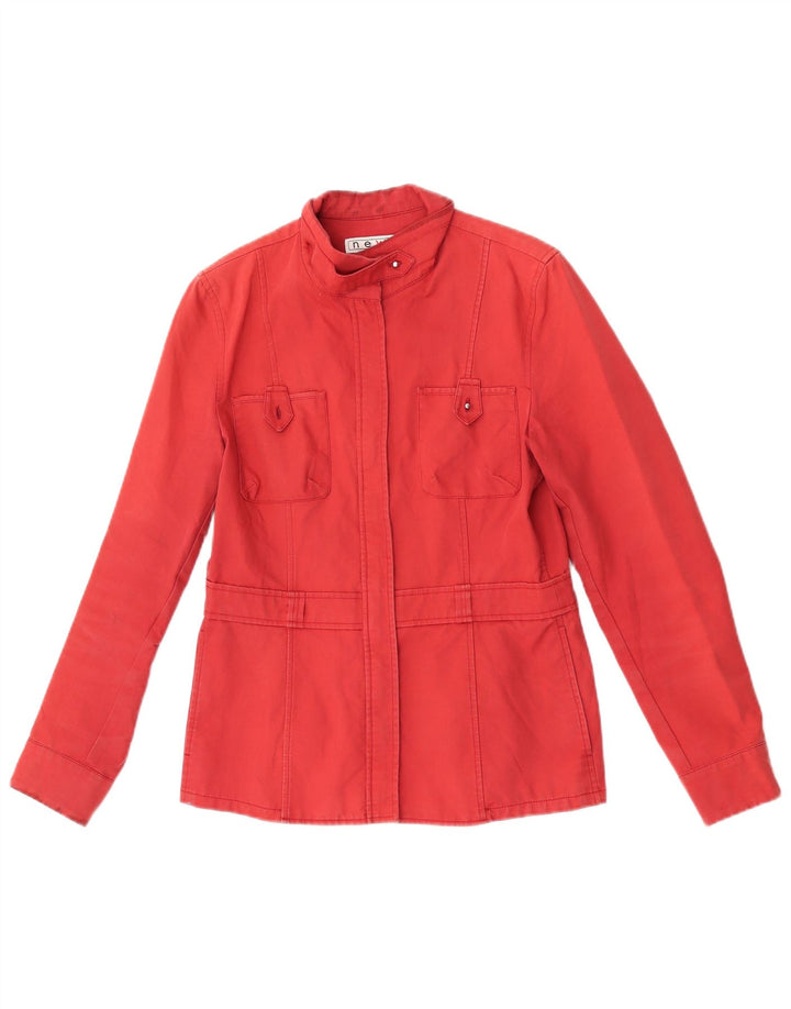 Νέο Γυναικείο Utility Μπουφάν Penny UK 10 Small Red Cotton