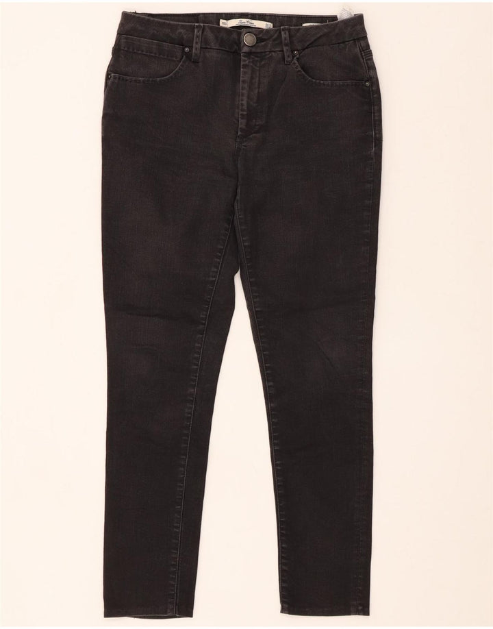 ZARA Γυναικείο Crop Slim Jeans EU 38 Small W28 L26 Μαύρο βαμβακερό