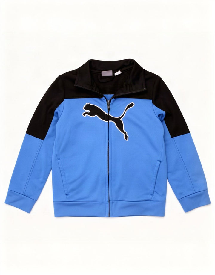 Puma Boys Graphic αθλητική φόρμα Top μπουφάν 2-3 ετών Μπλε χρώματος πολυεστέρας