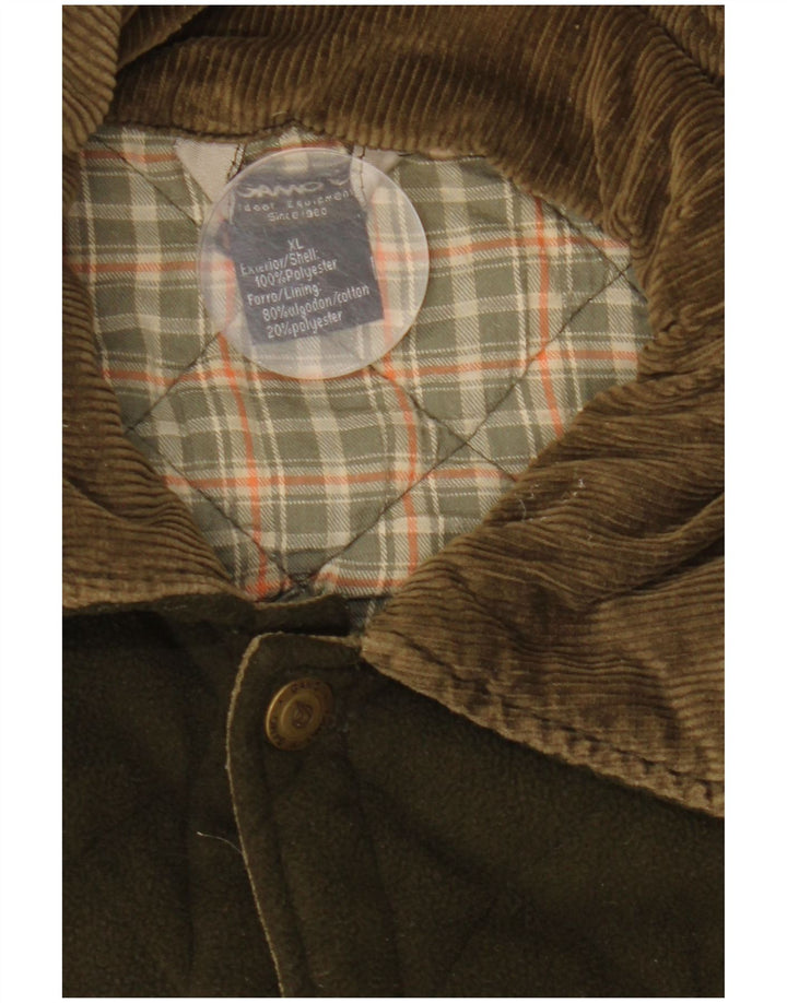 Vintage Ανδρικό Fleece Quilted Jacket UK 42 XL Khaki Polyester