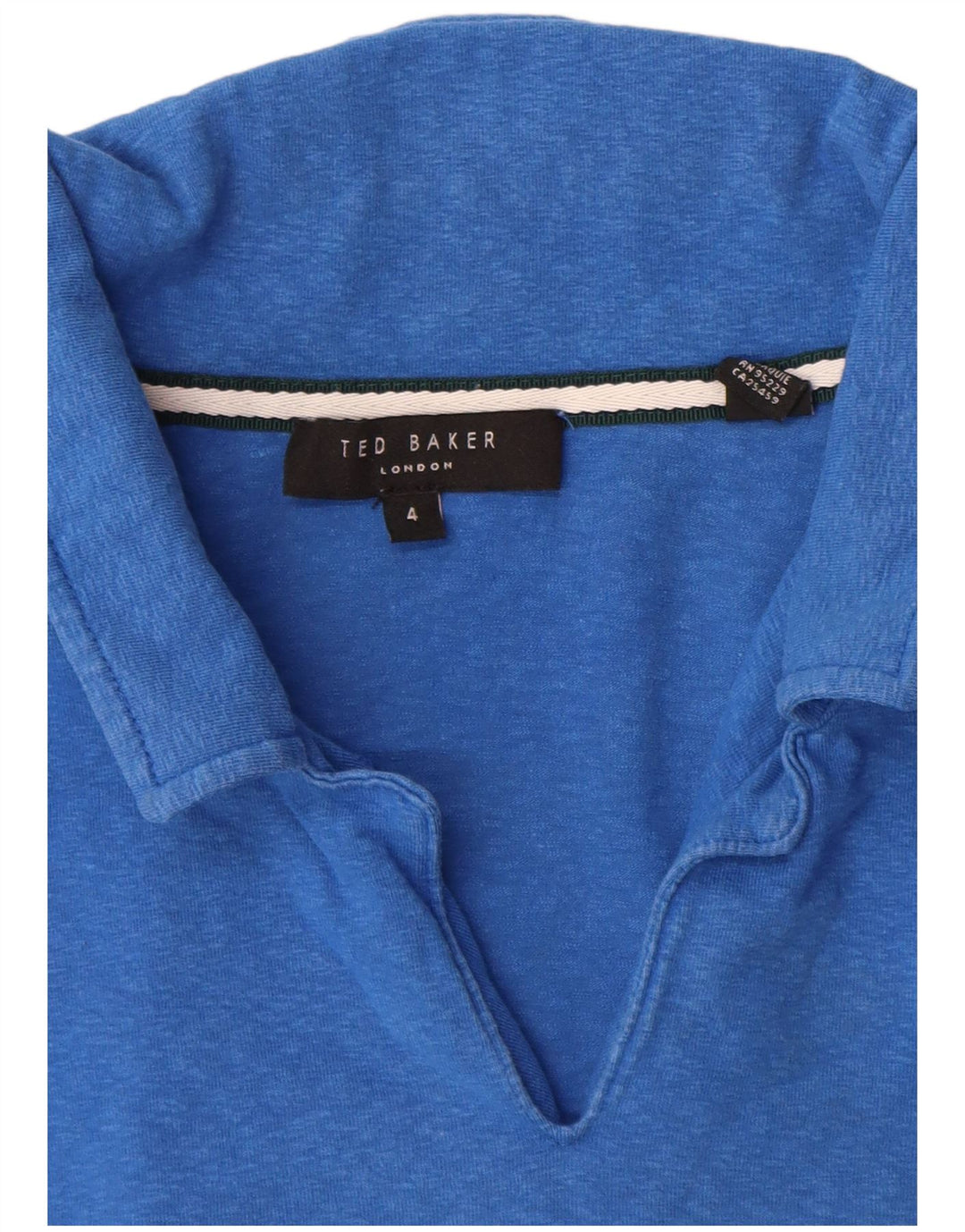 Ted Baker Ανδρικό Πόλο Μπλουζάκι Νούμερο 4 Μεγάλο Μπλε Βαμβακερό