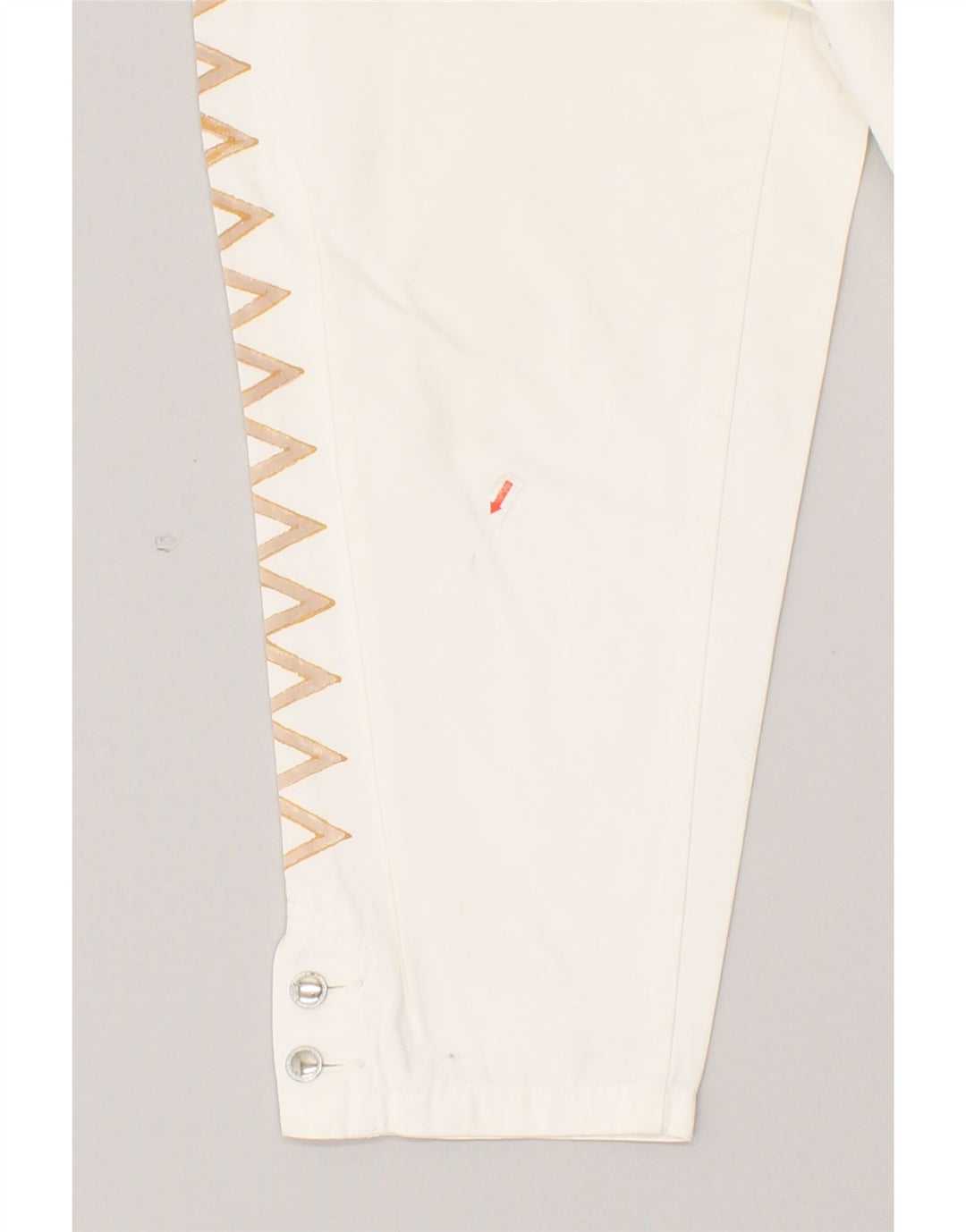 BERRI Womens Tapered Capri Trousers IT 42 Medium W30 L26 White Vintage Berri and Second-Hand Berri from Messina Hembry 