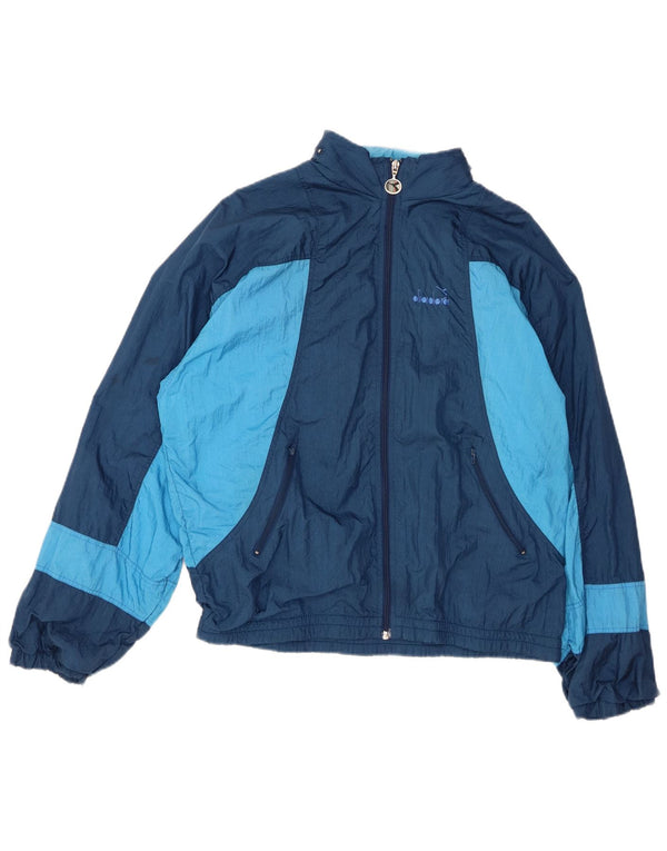 Ανδρική αθλητική φόρμα DIADORA Μπουφάν μεσαίου μπλε ναυτικού χρώματος Nylon