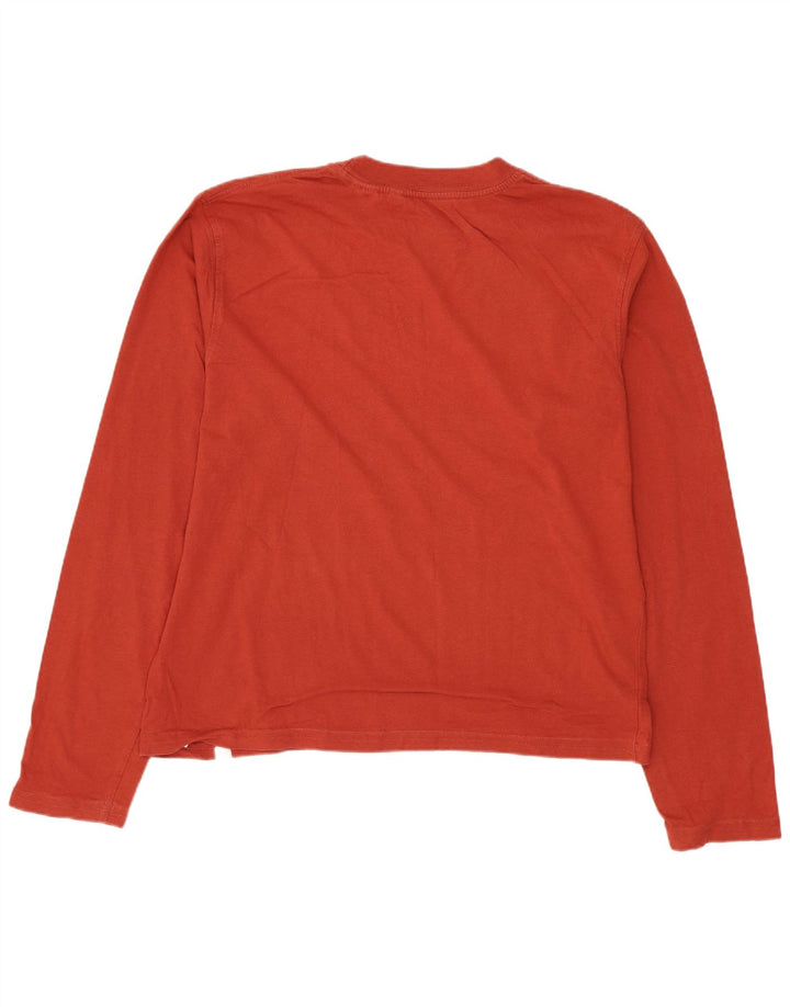 Ανδρικό γραφικό τοπ Timberland με μακρυμάνικο μεσαίο κόκκινο βαμβακερό