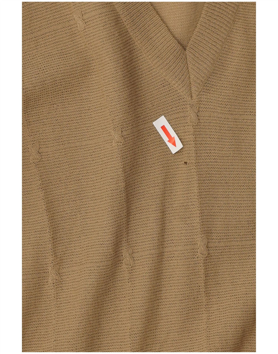 Γυναικείο πουλόβερ με λαιμόκοψη Vintage UK 12 Medium Beige