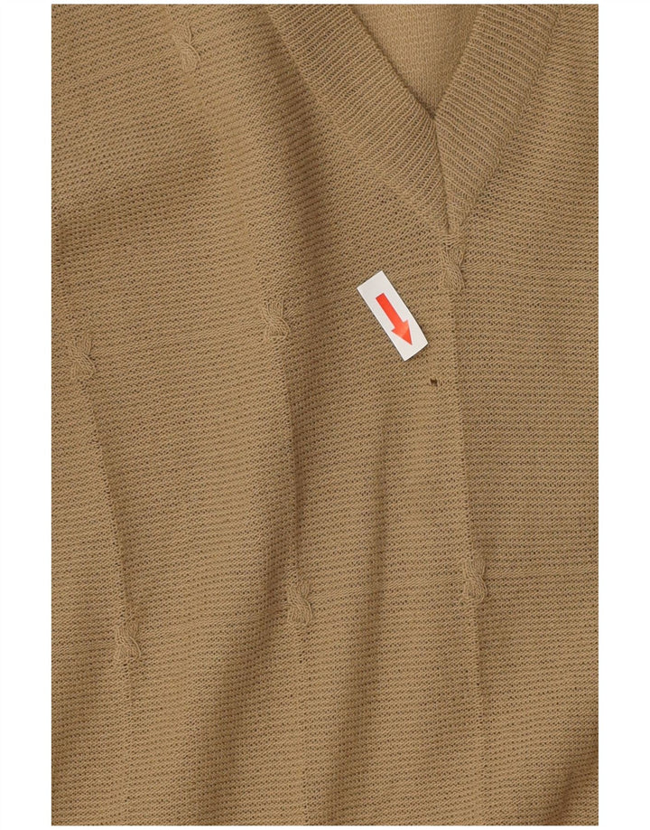 Γυναικείο πουλόβερ με λαιμόκοψη Vintage UK 12 Medium Beige