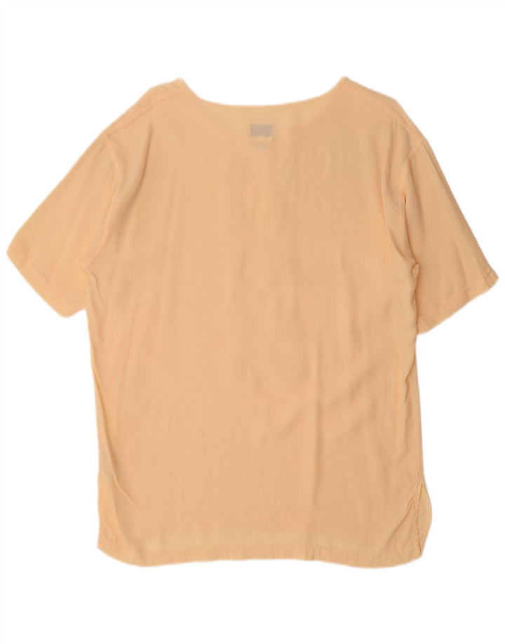 Γυναικεία γραφική μπλούζα Moschino Top UK 14 Medium Yellow Acetate