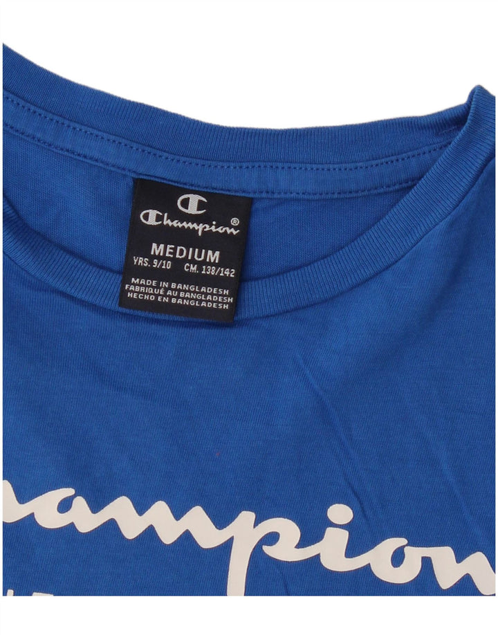 Γραφικό T-Shirt για αγόρι CHAMPION Top 9-10 ετών Μεσαίο Μπλε