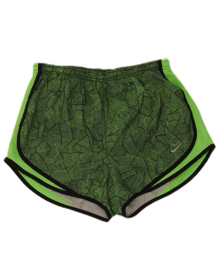 Γυναικείο αθλητικό σορτς Nike Dri Fit UK 14 Μεσαίου πράσινου γεωμετρικού πολυεστέρα