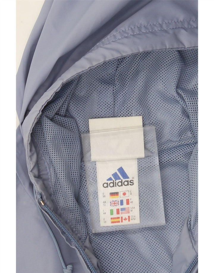 ADIDAS Γυναικείο αδιάβροχο με κουκούλα υπερμεγέθη UK 12 μεσαίο μπλε πολυαμίδιο