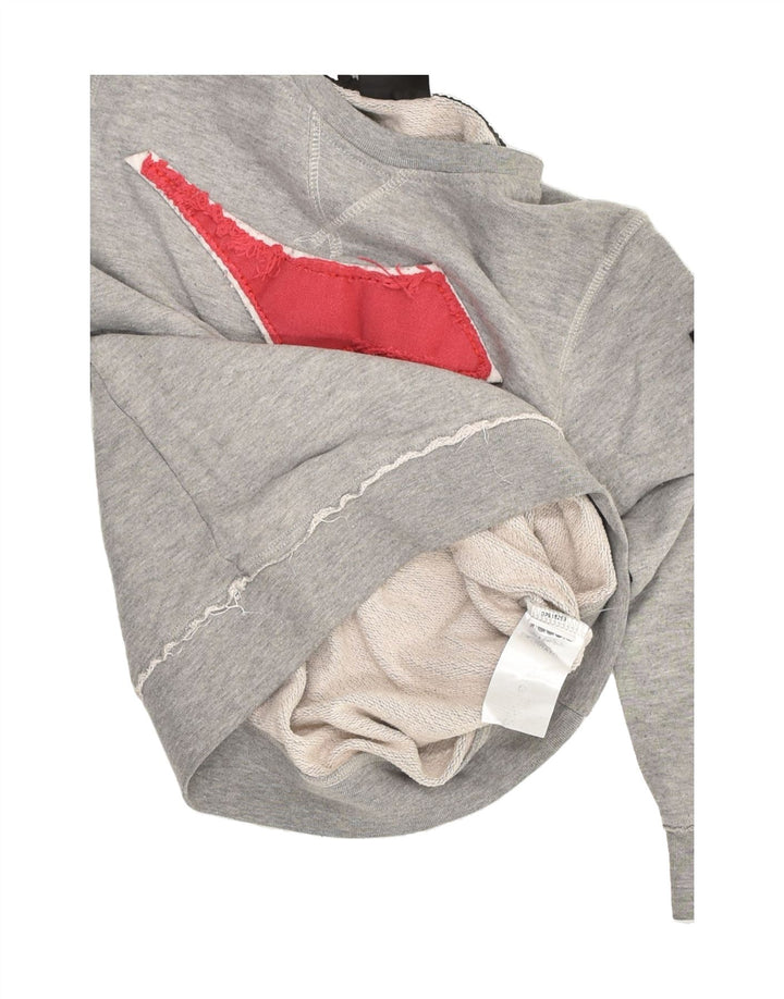 DIADORA Girls Graphic Sweatshirt Jumper 7-8 Years Grey | Vintage Diadora | Thrift | Second-Hand Diadora | Used Clothing | Messina Hembry 
