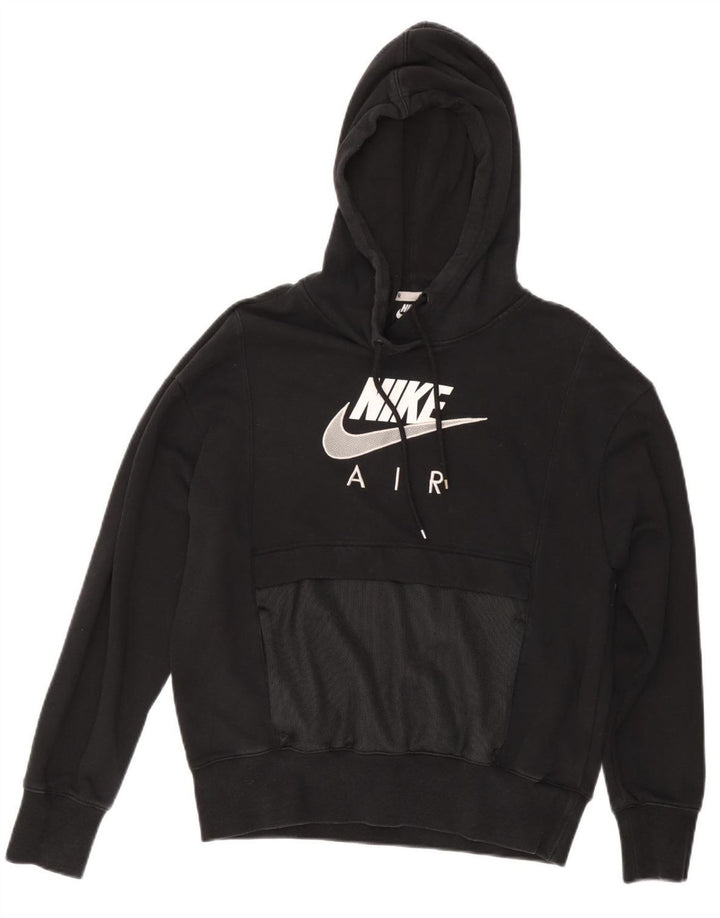 NIKE Γυναικείο Air Oversized Graphic Hoodie Jumper UK 6 XS Μαύρο βαμβακερό