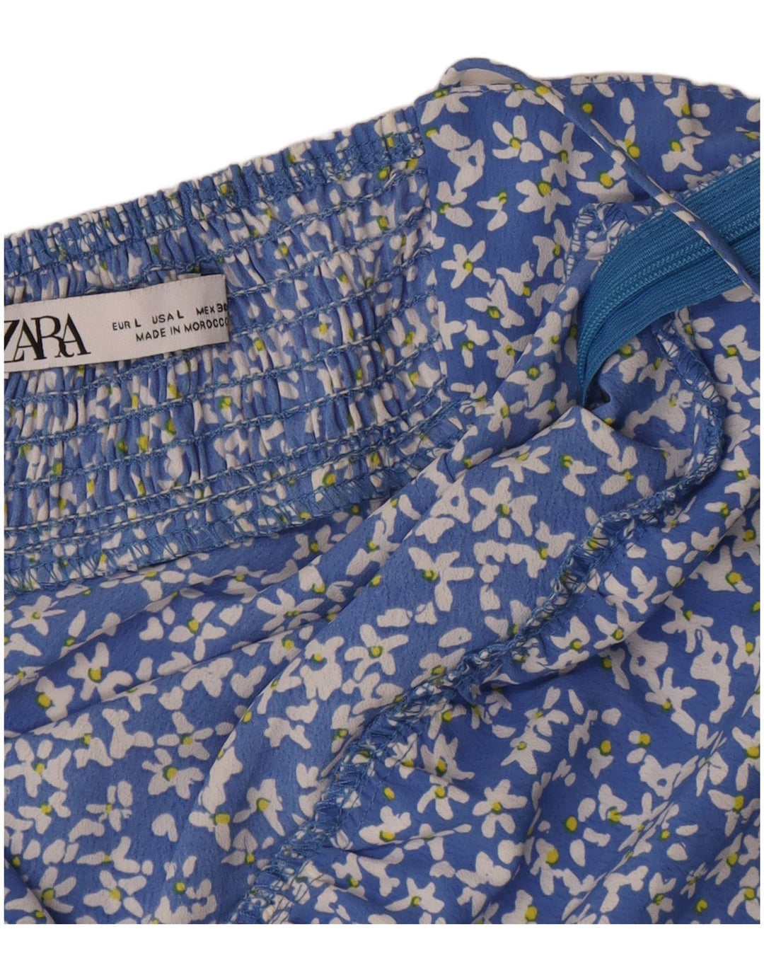 Zara Γυναικείο Sundress UK 14 Large Blue Floral Polyester