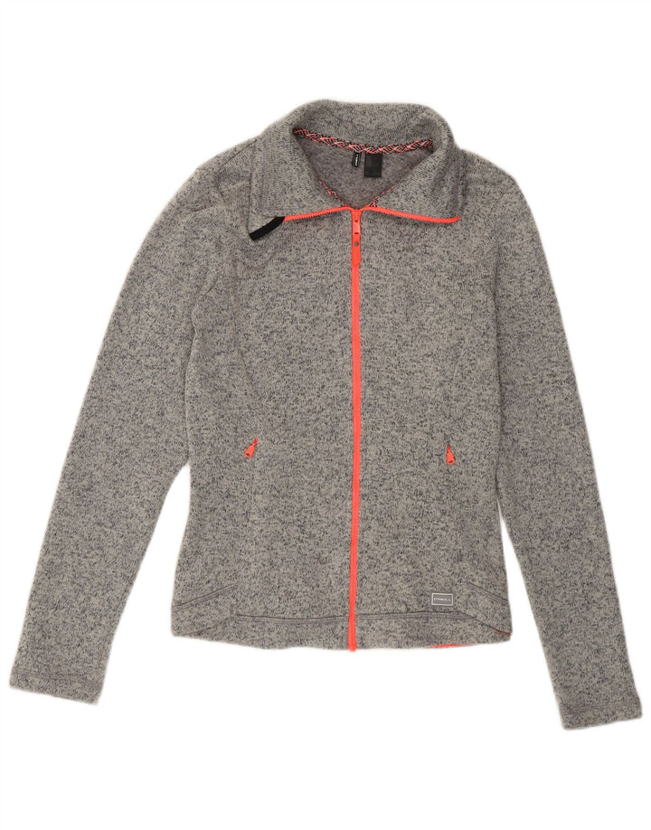 O'NEILL Womens Tracksuit Top Jacket UK 6 XS Grey Flecked Polyester