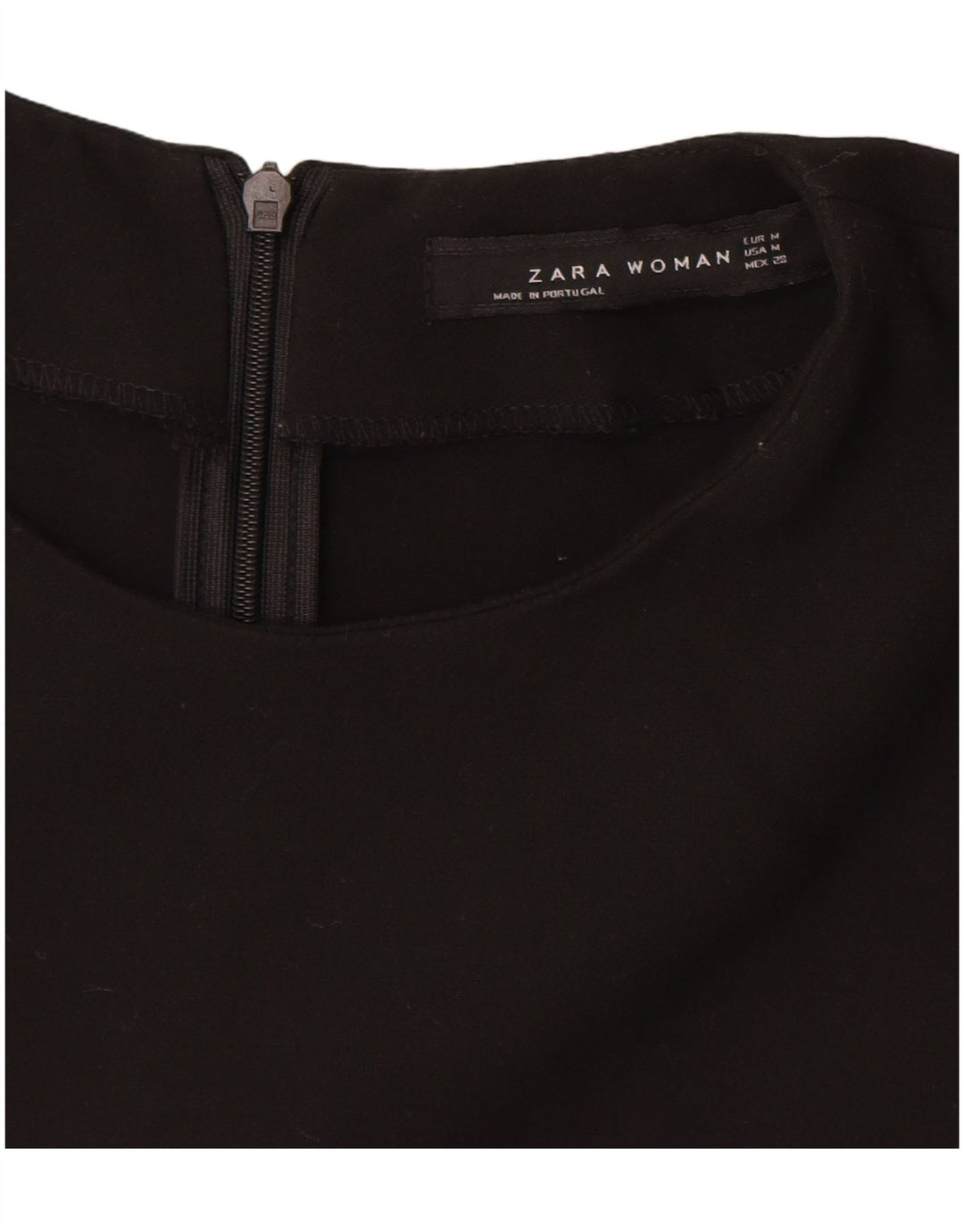 Γυναικείο αμάνικο φόρεμα ZARA UK 12 Medium Μαύρο