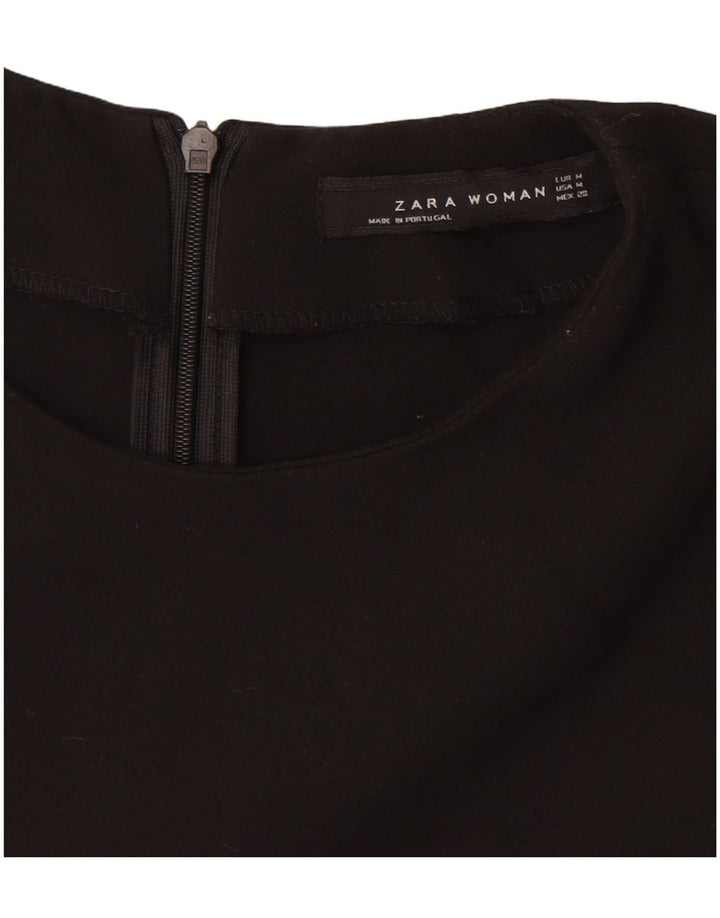 Γυναικείο αμάνικο φόρεμα ZARA UK 12 Medium Μαύρο