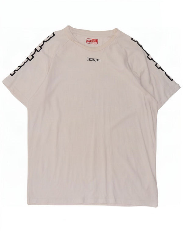 Ανδρικό γραφικό T-Shirt Kappa Top XL Λευκό βαμβακερό