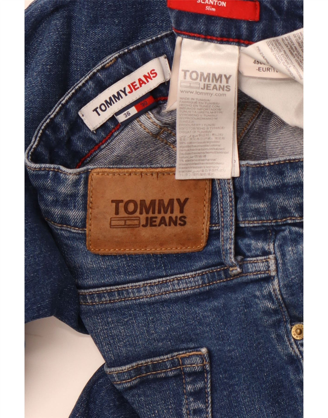 TOMMY HILFIGER Ανδρικό Scanton Slim Jeans W36 L30 Μπλε βαμβακερό