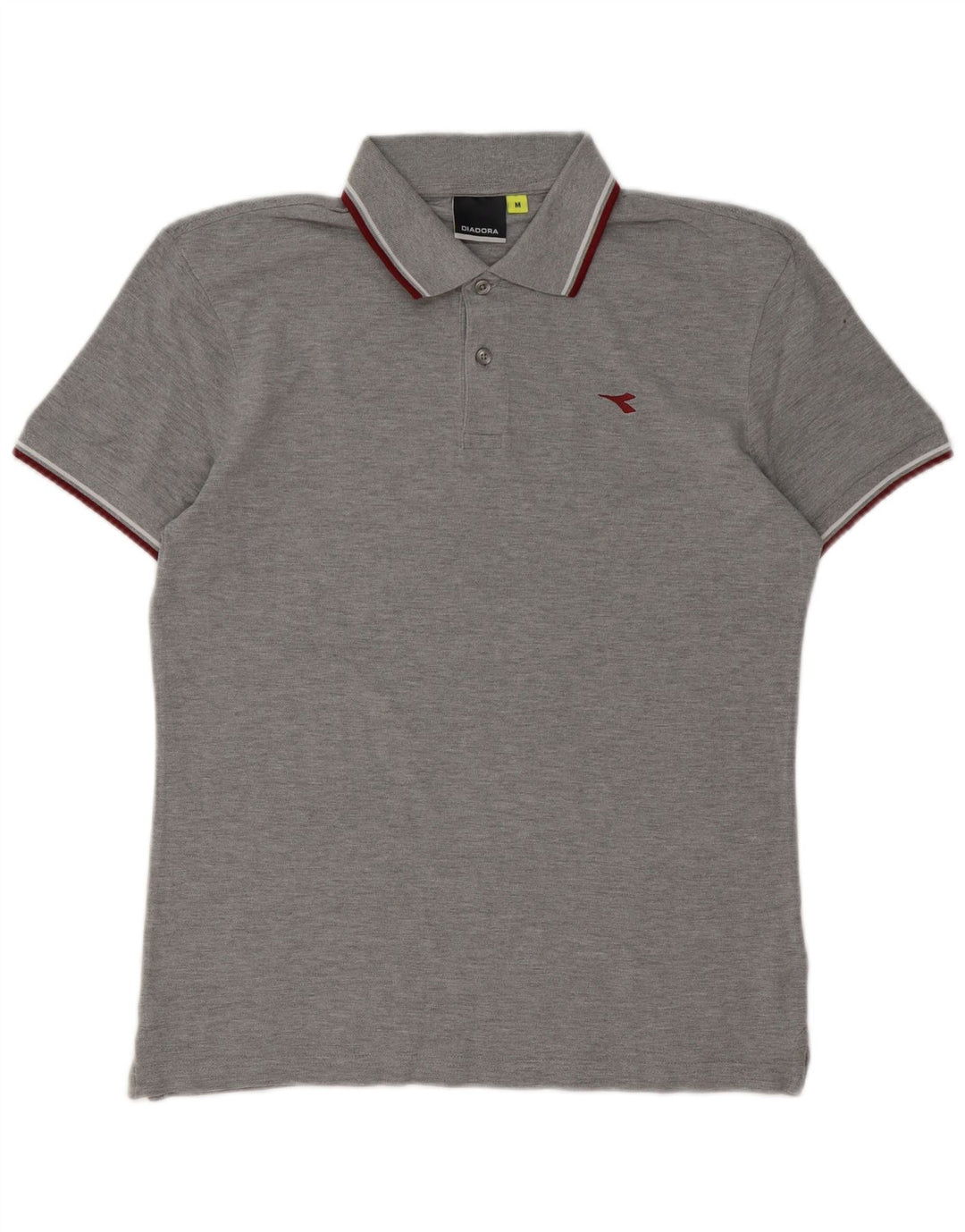 Ανδρικό πουκάμισο Polo Diadora με κανονική εφαρμογή, μεσαίο γκρι βαμβακερό