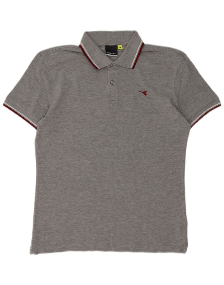 Ανδρικό πουκάμισο Polo Diadora με κανονική εφαρμογή, μεσαίο γκρι βαμβακερό