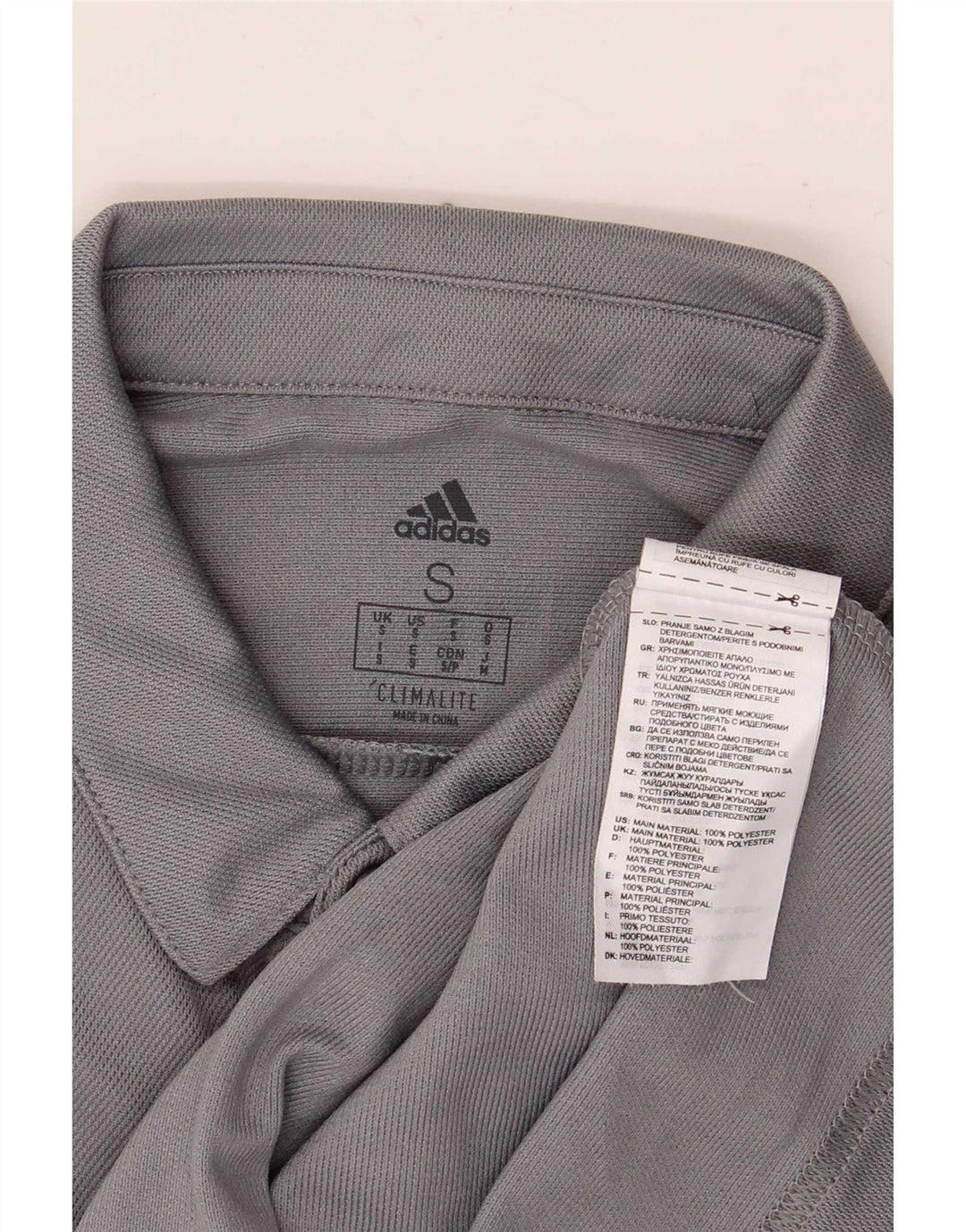 Ανδρικό πουκάμισο Adidas Climalite Polo Small Grey Colourblock Polyester