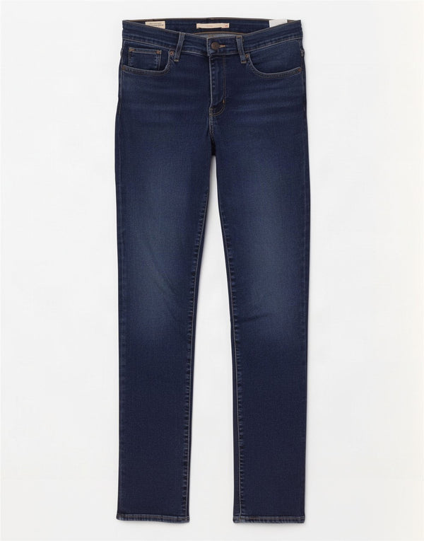 Levi's Womens 712 Slim Jeans W28 L30 Navy Blue Cotton