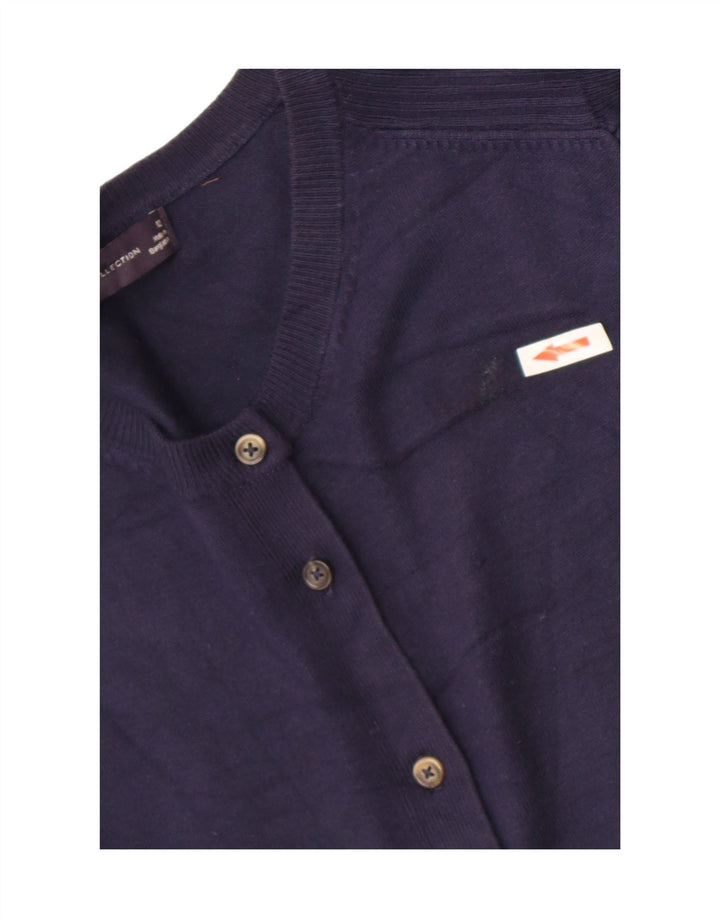 Marks & Spencer Γυναικεία ζακέτα πουλόβερ UK 12 Medium Navy Blue Viscose