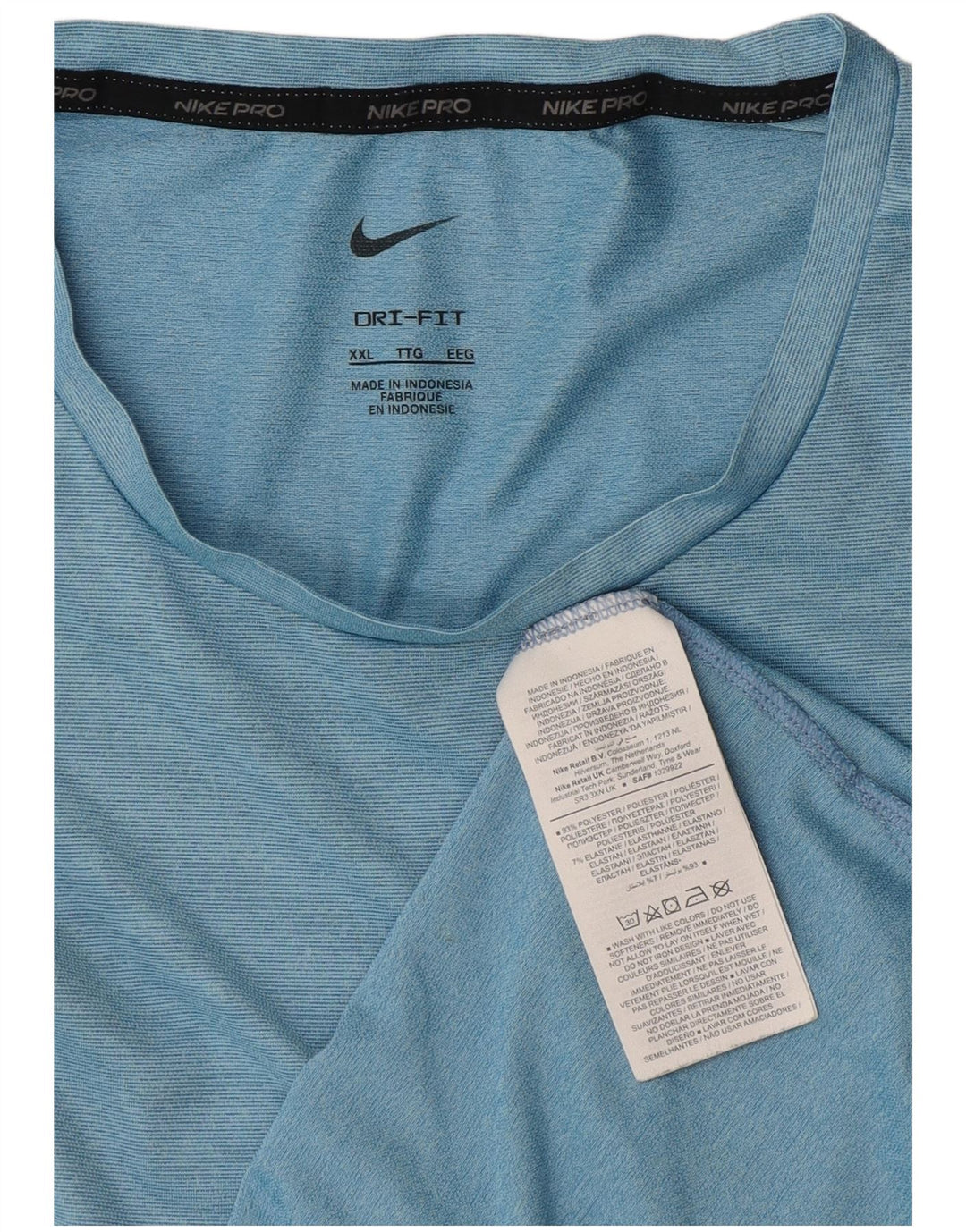 Ανδρικό T-shirt Nike Dri Fit Top 2XL Blue Polyester