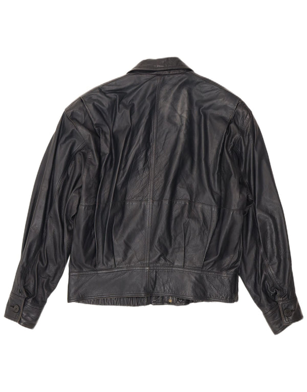 Ανδρικό δερμάτινο μπουφάν La Matta Bomber UK 38 Medium Navy Blue Leather