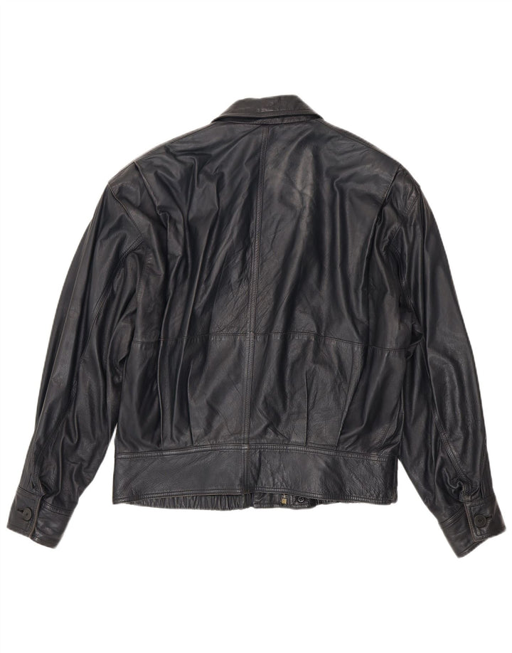 Ανδρικό δερμάτινο μπουφάν La Matta Bomber UK 38 Medium Navy Blue Leather