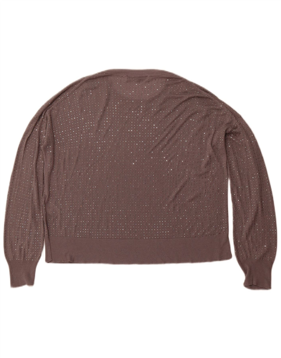 ZARA Womens Oversized Crew Neck Jumper Sweater UK 10 Small Grey Viscose
