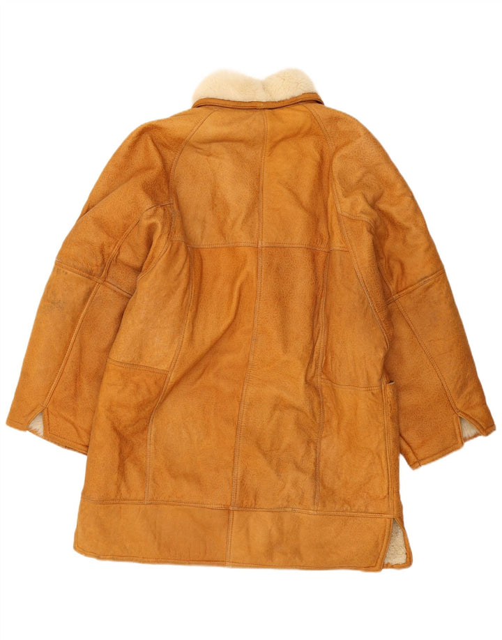 Vintage Γυναικείο Oversized Shearling παλτό UK 14 Medium Beige