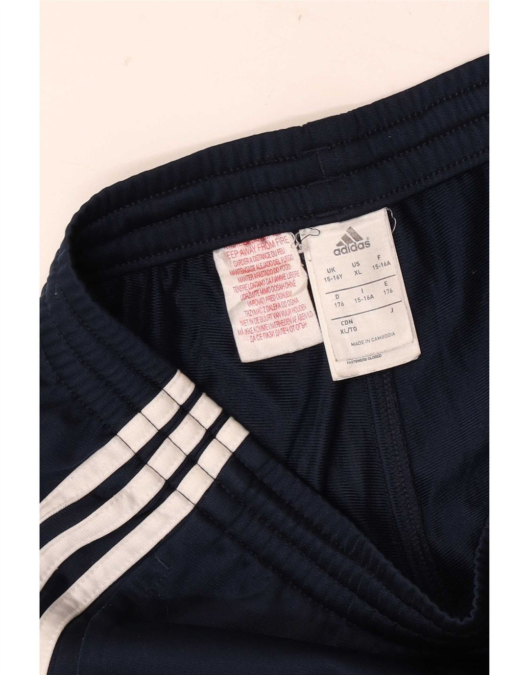 Παντελόνι αθλητικής φόρμας Adidas Boys 15-16 Years Navy Blue Polyester