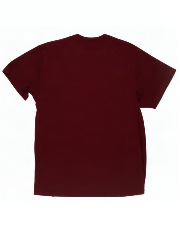 Vans Γυναικείο T-Shirt Top UK 10 Small μπορντό βαμβακερό