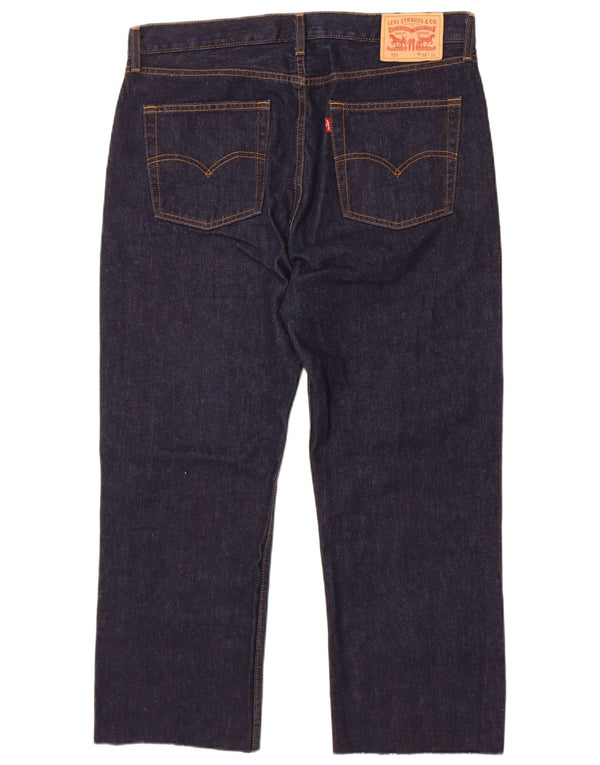 Levi's Mens 751 Cropped Jeans W36 L26 Navy Blue Cotton