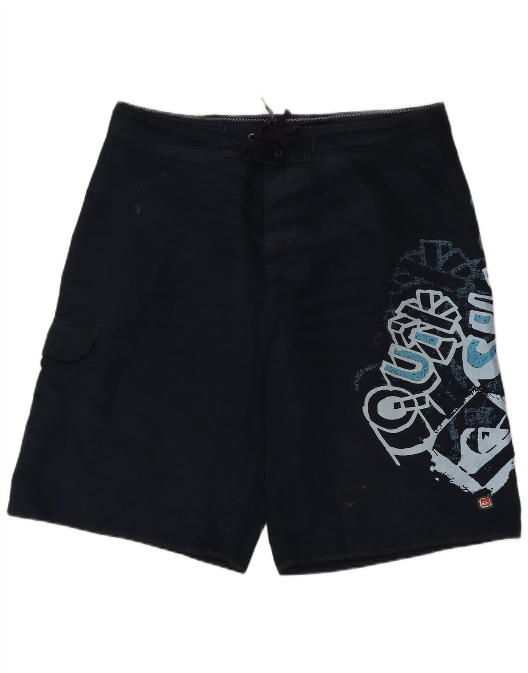 Ανδρικό γραφικό σορτς κολύμβησης Quiksilver μεγάλο μπλε ναυτικό πολυεστέρα
