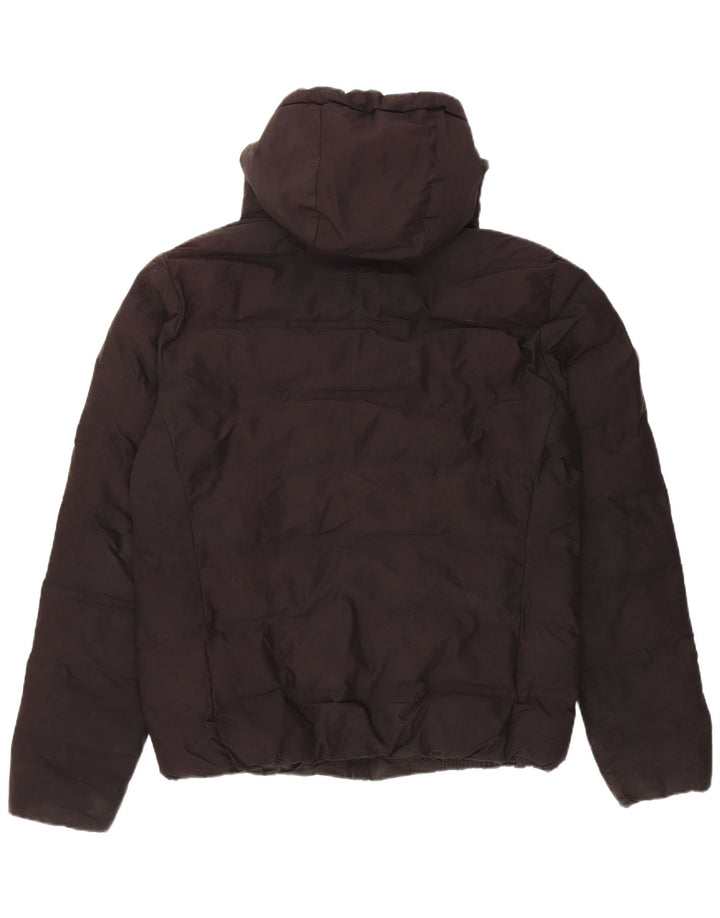 Superdry Ανδρικό μπουφάν με κουκούλα UK 40 μεγάλο μαύρο πολυεστέρα